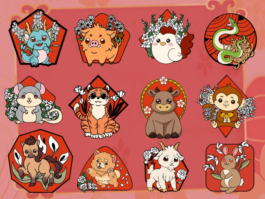 Kawaii lunar zodiac